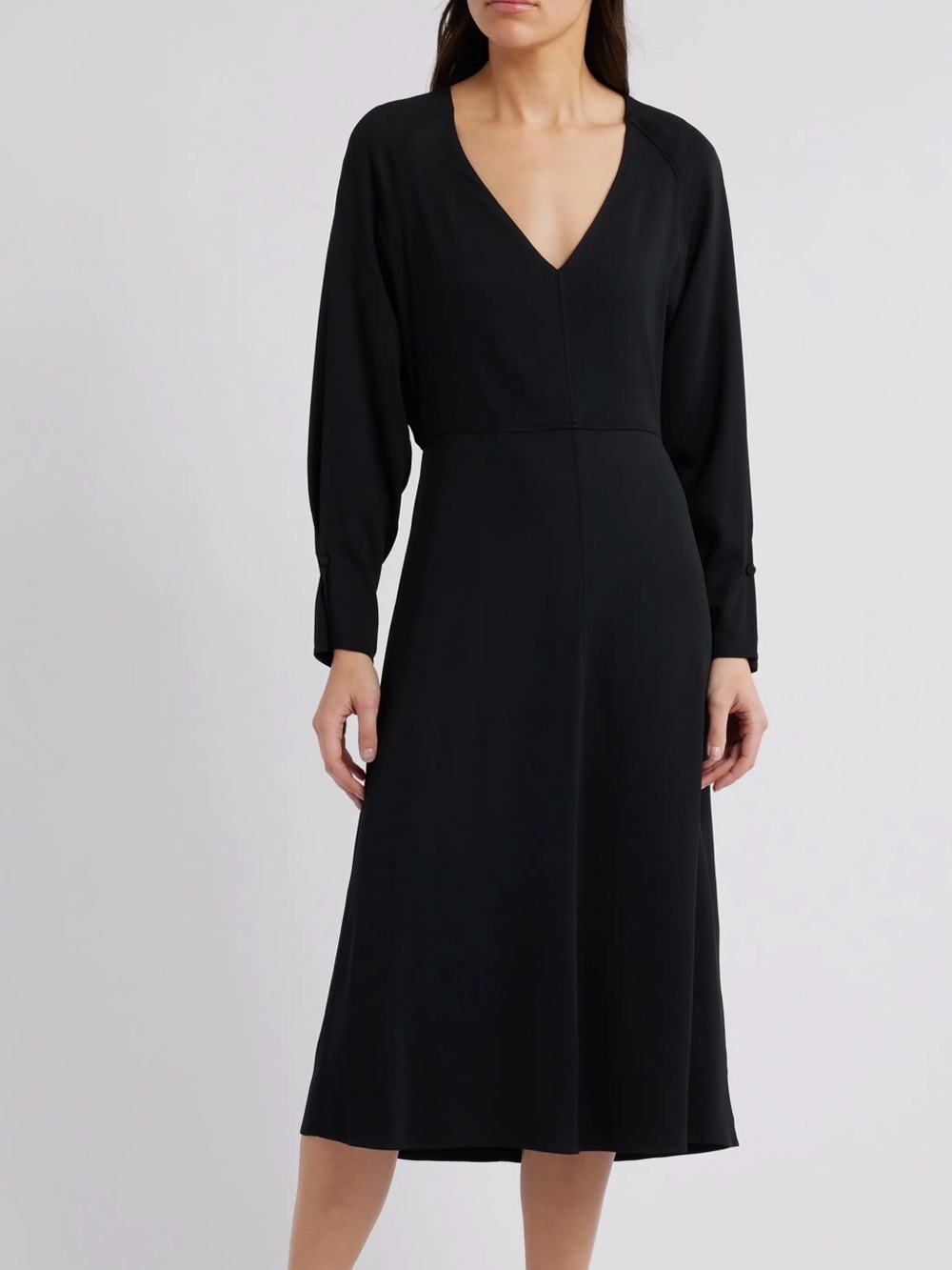 Boss $495 NWOT Diesha Long Sleeve Midi A-Line Dress